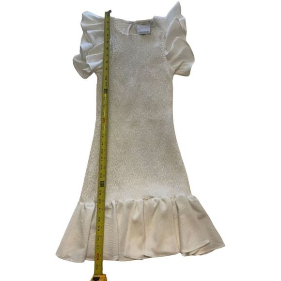 C/Meo Collective Sleeveless Stretch White Ruffle Bodycon Dress Size XS - Picture 7 of 7